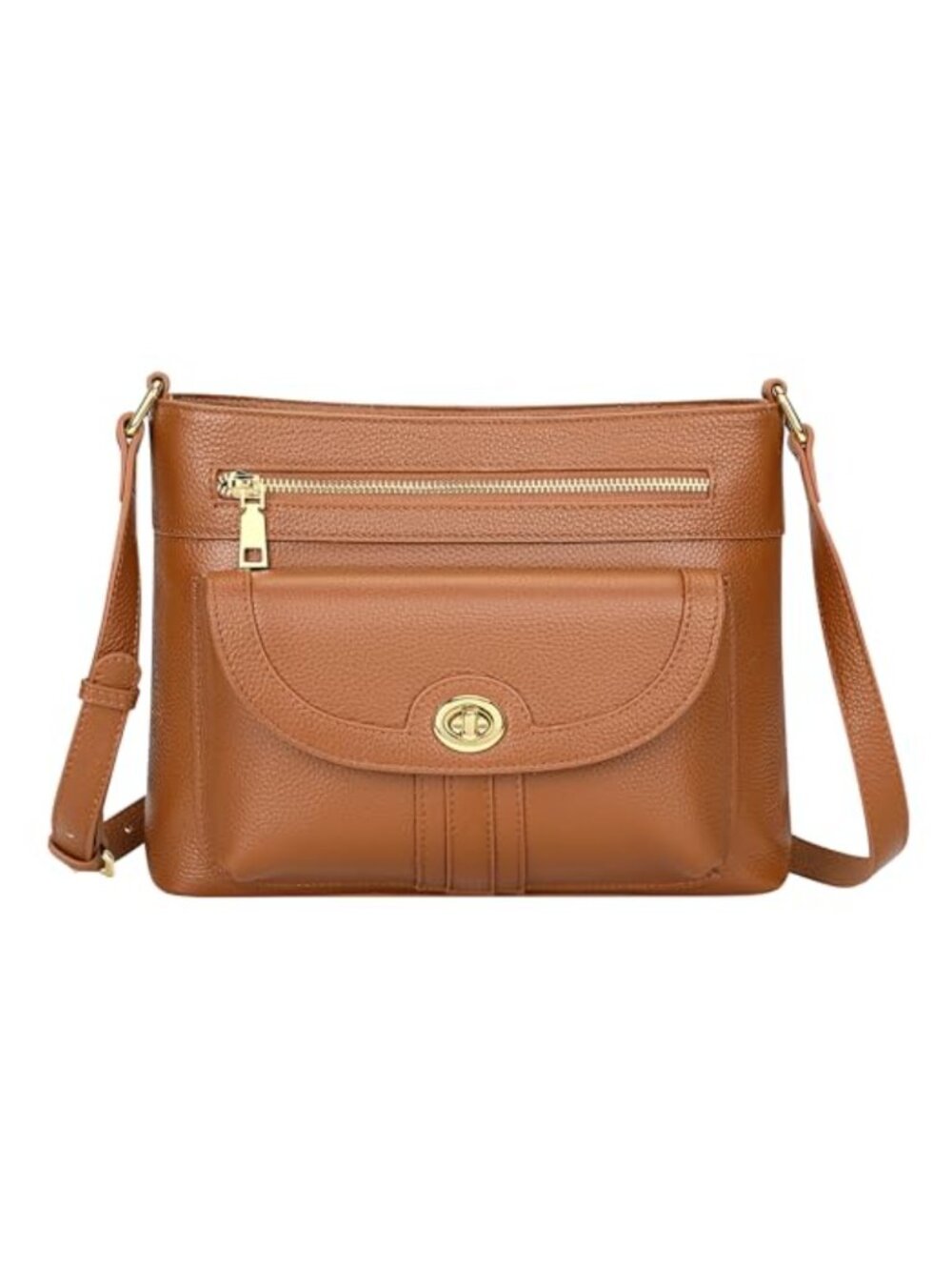 Genuine Leather Crossbody Bag for Women Pebbled Leather Messenger